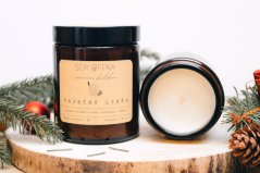 Vaječný likér - sójová svíčka v hnědém skle (180 ml)