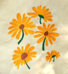 Ručně malovaná taška KVĚTINY