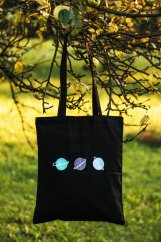 Ručně malovaná taška PLANETKY