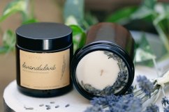 Levandulová - sójová svíčka v hnědém skle (120 ml)