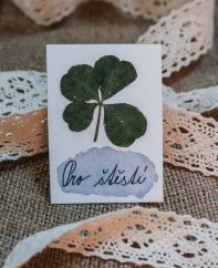 Vylisovaný čtyřlístek pro štěstí