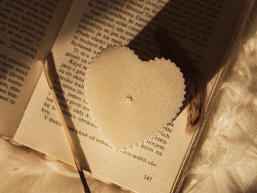 Vroubkované srdce - Barva: bezbarvá