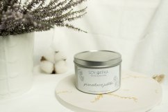 Vonná sójová svíčka v dóze - granátové jablko