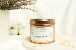 Vonná sójová svíčka v dóze - černá višeň